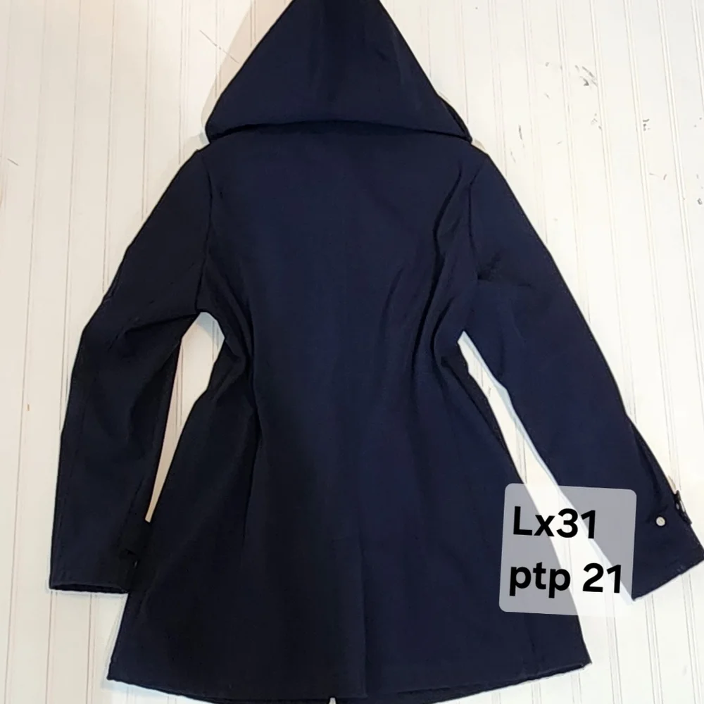 Ralph Lauren Navy Hooded Trench Coat